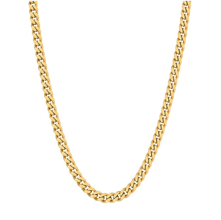 Stainless Gold Plated 5MM Cuban Link Varius Sizes Chains