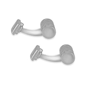 Hoxton London Silver Sterling Silver Cylindrical Twist Cufflinks