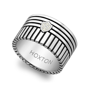 Hoxton London Men's Sterling Silver 2 Way Band Ring