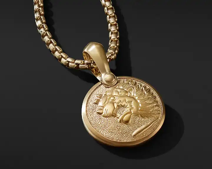 The Nemean Lion is a mythical creature from Greek mythology, known for its impenetrable hide. Heracles (Hercules) defeated it by strangling it and used its claws to skin it, creating an indestructible cloak. The Nemean Lion symbolizes strength, invincibility, and triumph over challenges. It is a powerful emblem of courage and resilience.