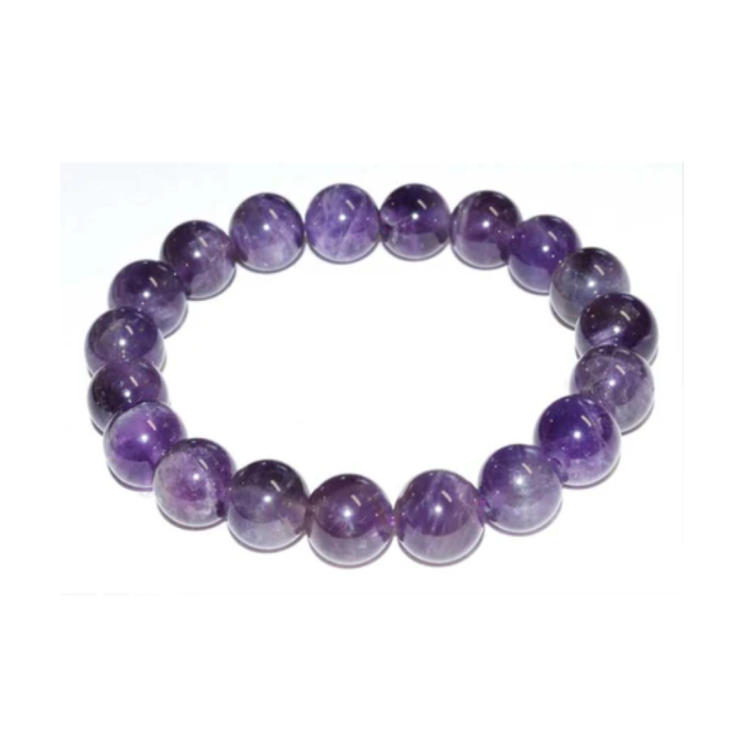 Natural Amethyst Stone Bead Bracelet