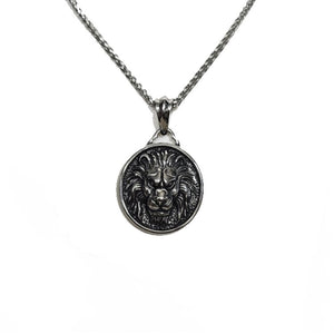 Two-Dimensional Nemean Lion Stainless Steel Pendant & Chain