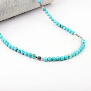 Turquoise Natural Stone  Beaded Necklace