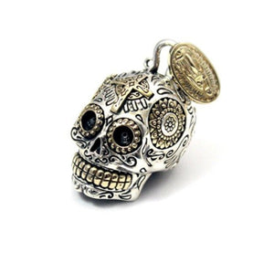 Stainless Steel Day of the Dead Skull Pendant