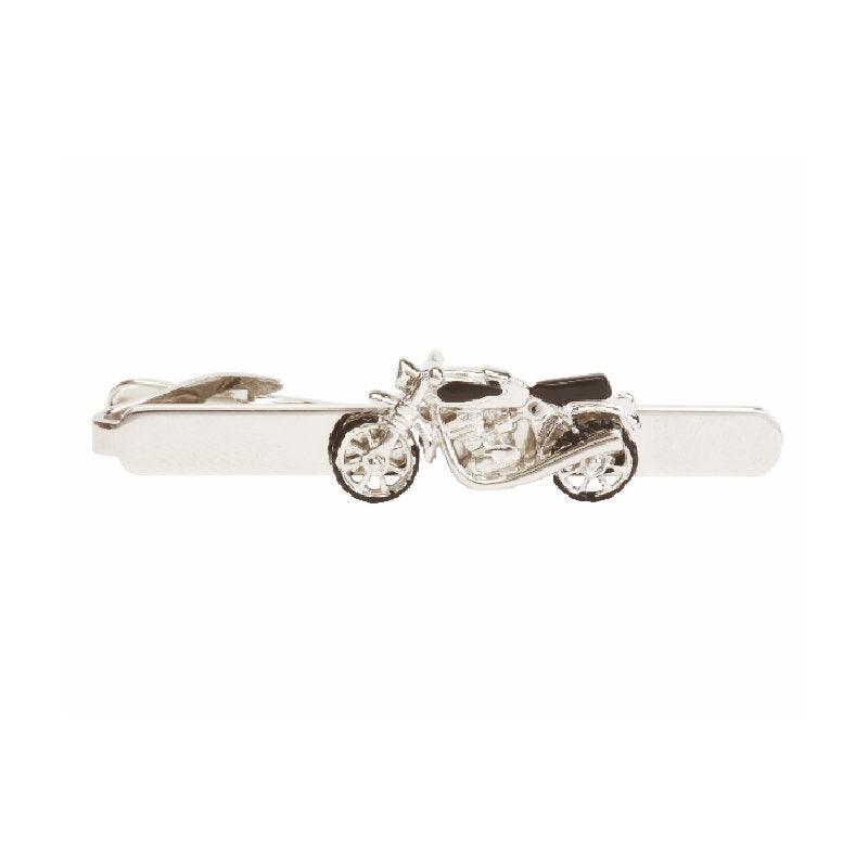 Dalaco Motor Bike Rhodium Plated Tie Clip - Theodore Designs