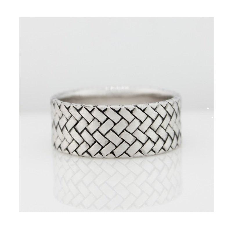 Cudworth Stainless Steel Tyre Pattern Ring - Theodore Designs