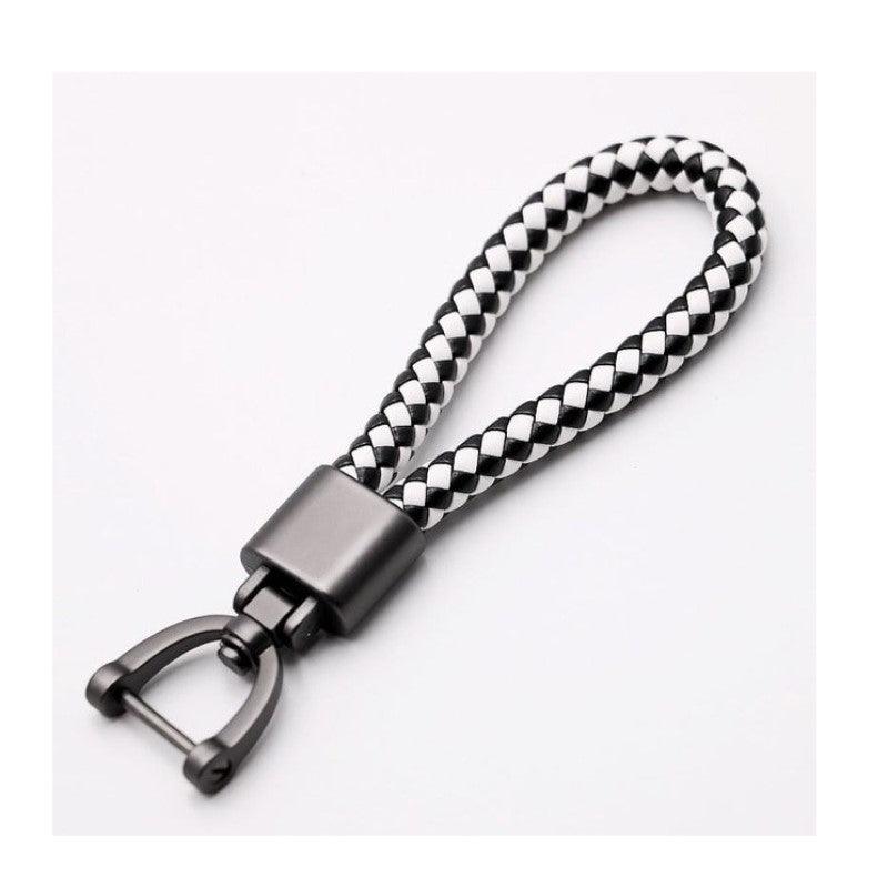 Long Woven Leather Key-Chain Detachable Metal Key-Rings - Theodore Designs