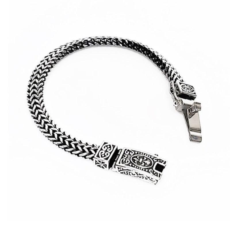 Stainless Steel Heavy Link with Box Lock Bracelet - Theodore Designs