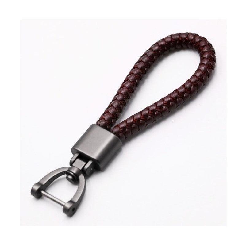 Long Woven Leather Key-Chain Detachable Metal Key-Rings - Theodore Designs