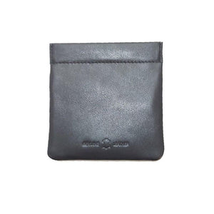 David Aster Black Leather Coin Pouch - Theodore Designs